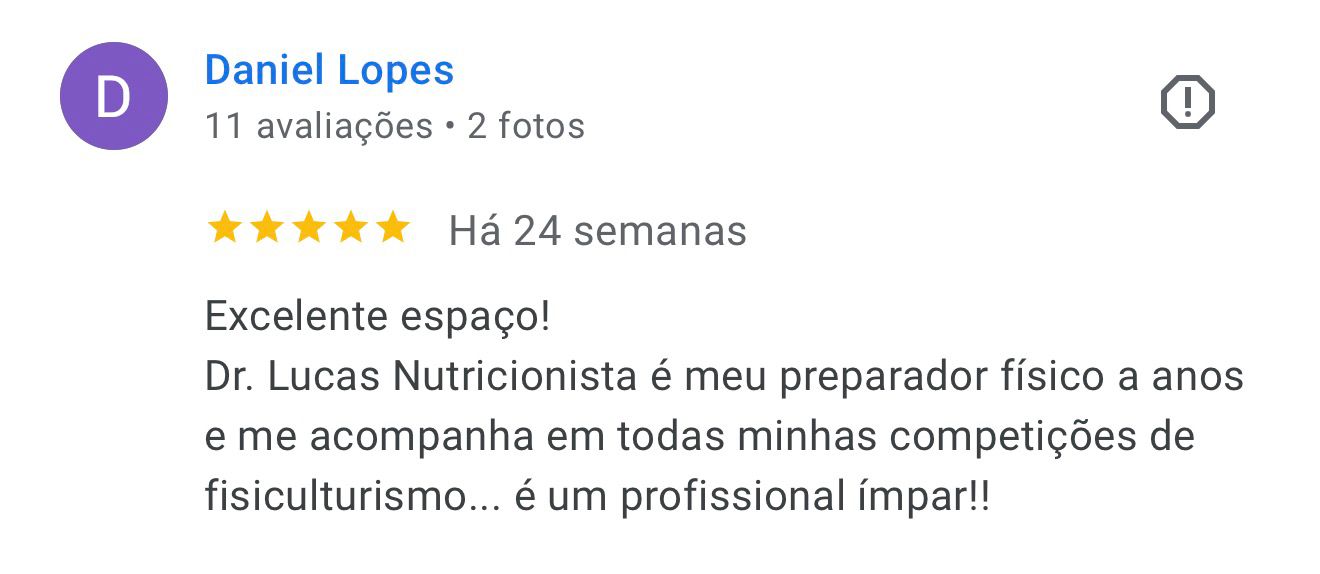 Avaliação de Daniel Lopes no Google — cinco estrelas